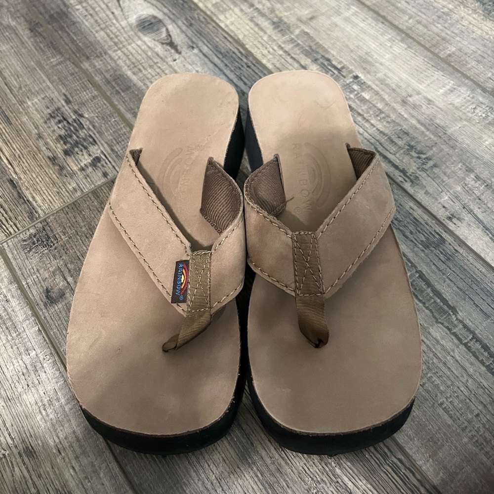 Rainbow platform sandals